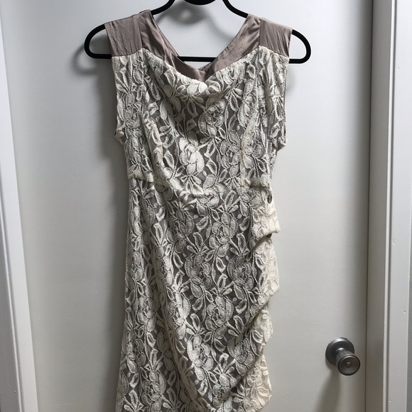 Covet Lace and Silk Dress - Picture 1 of 4